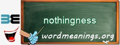 WordMeaning blackboard for nothingness